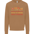 Thinking About Chickens Funny Farm Farmer Mens Sweatshirt Jumper Caramel Latte
