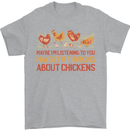 Thinking About Chickens Funny Farm Farmer Mens T-Shirt 100% Cotton Sports Grey