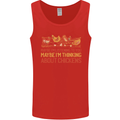 Thinking About Chickens Funny Farm Farmer Mens Vest Tank Top Red