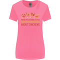 Thinking About Chickens Funny Farm Farmer Womens Wider Cut T-Shirt Azalea