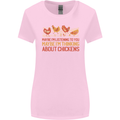 Thinking About Chickens Funny Farm Farmer Womens Wider Cut T-Shirt Light Pink