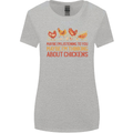 Thinking About Chickens Funny Farm Farmer Womens Wider Cut T-Shirt Sports Grey