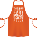 This Dad Is a Fart Smella Funny Fathers Day Cotton Apron 100% Organic Orange