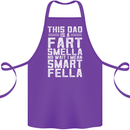 This Dad Is a Fart Smella Funny Fathers Day Cotton Apron 100% Organic Purple