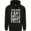This Dad Is a Fart Smella Funny Fathers Day Mens 80% Cotton Hoodie Black