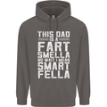 This Dad Is a Fart Smella Funny Fathers Day Mens 80% Cotton Hoodie Charcoal