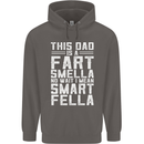 This Dad Is a Fart Smella Funny Fathers Day Mens 80% Cotton Hoodie Charcoal