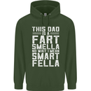 This Dad Is a Fart Smella Funny Fathers Day Mens 80% Cotton Hoodie Forest Green