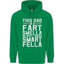 This Dad Is a Fart Smella Funny Fathers Day Mens 80% Cotton Hoodie Irish Green