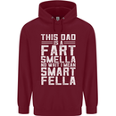 This Dad Is a Fart Smella Funny Fathers Day Mens 80% Cotton Hoodie Maroon