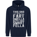 This Dad Is a Fart Smella Funny Fathers Day Mens 80% Cotton Hoodie Navy Blue