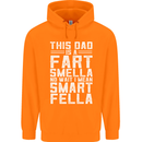 This Dad Is a Fart Smella Funny Fathers Day Mens 80% Cotton Hoodie Orange
