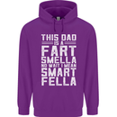 This Dad Is a Fart Smella Funny Fathers Day Mens 80% Cotton Hoodie Purple