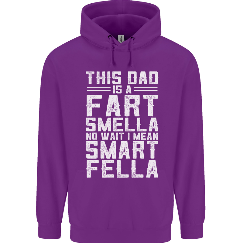 This Dad Is a Fart Smella Funny Fathers Day Mens 80% Cotton Hoodie Purple