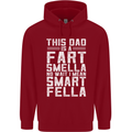 This Dad Is a Fart Smella Funny Fathers Day Mens 80% Cotton Hoodie Red