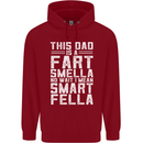 This Dad Is a Fart Smella Funny Fathers Day Mens 80% Cotton Hoodie Red