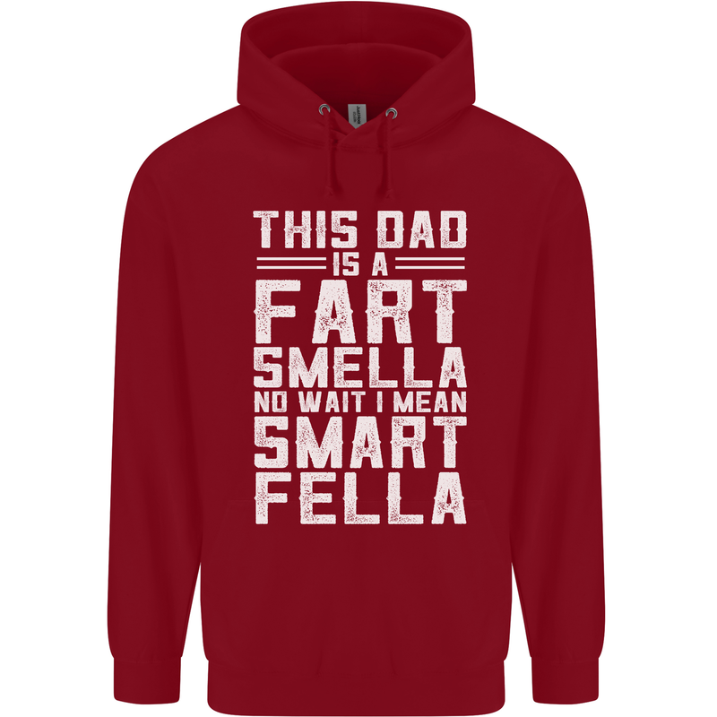 This Dad Is a Fart Smella Funny Fathers Day Mens 80% Cotton Hoodie Red