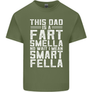 This Dad Is a Fart Smella Funny Fathers Day Mens Cotton T-Shirt Tee Top Military Green