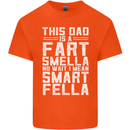 This Dad Is a Fart Smella Funny Fathers Day Mens Cotton T-Shirt Tee Top Orange