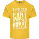 This Dad Is a Fart Smella Funny Fathers Day Mens Cotton T-Shirt Tee Top Yellow