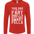 This Dad Is a Fart Smella Funny Fathers Day Mens Long Sleeve T-Shirt Red