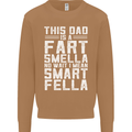 This Dad Is a Fart Smella Funny Fathers Day Mens Sweatshirt Jumper Caramel Latte