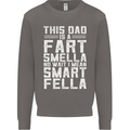 This Dad Is a Fart Smella Funny Fathers Day Mens Sweatshirt Jumper Charcoal