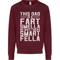 This Dad Is a Fart Smella Funny Fathers Day Mens Sweatshirt Jumper Maroon