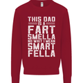 This Dad Is a Fart Smella Funny Fathers Day Mens Sweatshirt Jumper Red