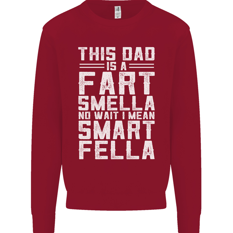 This Dad Is a Fart Smella Funny Fathers Day Mens Sweatshirt Jumper Red