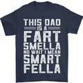 This Dad Is a Fart Smella Funny Fathers Day Mens T-Shirt Cotton Gildan Navy Blue