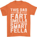 This Dad Is a Fart Smella Funny Fathers Day Mens T-Shirt Cotton Gildan Orange