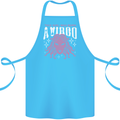 This Girl Was Born Virgo Cotton Apron 100% Organic Turquoise
