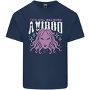 This Girl Was Born Virgo Mens Cotton T-Shirt Tee Top Navy Blue