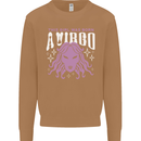 This Girl Was Born Virgo Mens Sweatshirt Jumper Caramel Latte