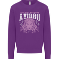 This Girl Was Born Virgo Mens Sweatshirt Jumper Purple