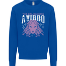 This Girl Was Born Virgo Mens Sweatshirt Jumper Royal Blue