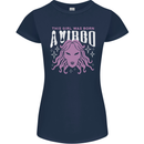 This Girl Was Born Virgo Womens Petite Cut T-Shirt Navy Blue
