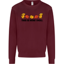 This Is How I Roll RPG Role Playing Game Kids Sweatshirt Jumper Maroon