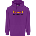 This Is How I Roll RPG Role Playing Game Mens 80% Cotton Hoodie Purple