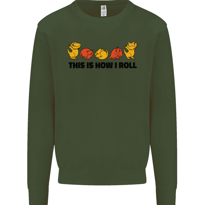 This Is How I Roll RPG Role Playing Game Mens Sweatshirt Jumper Forest Green