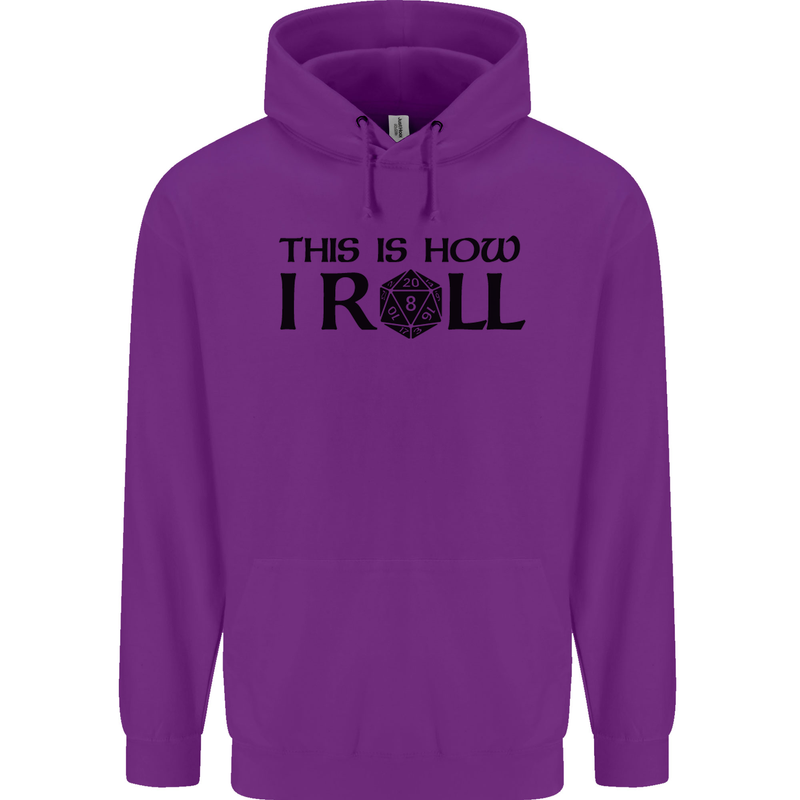 This Is How I Roll RPG Role Playing Games Childrens Kids Hoodie Purple