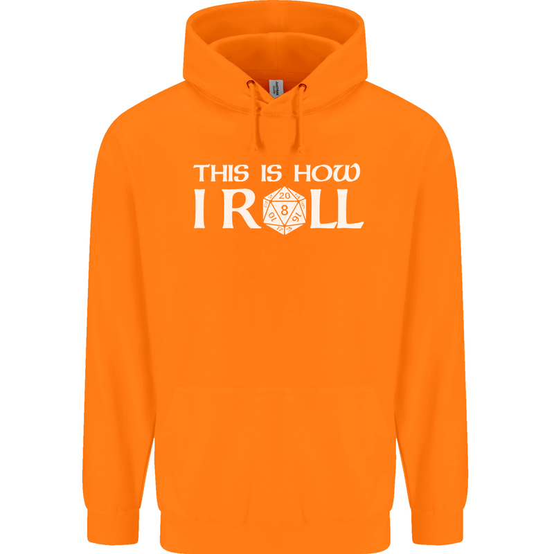 This Is How I Roll RPG Role Playing Games Mens 80% Cotton Hoodie Orange