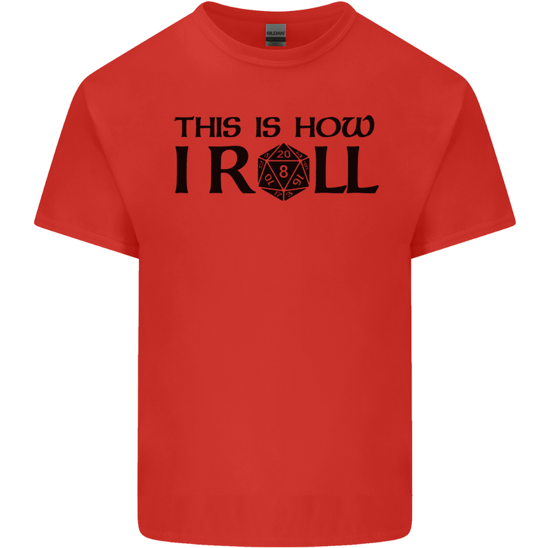 This Is How I Roll RPG Role Playing Games Mens Cotton T-Shirt Tee Top Red