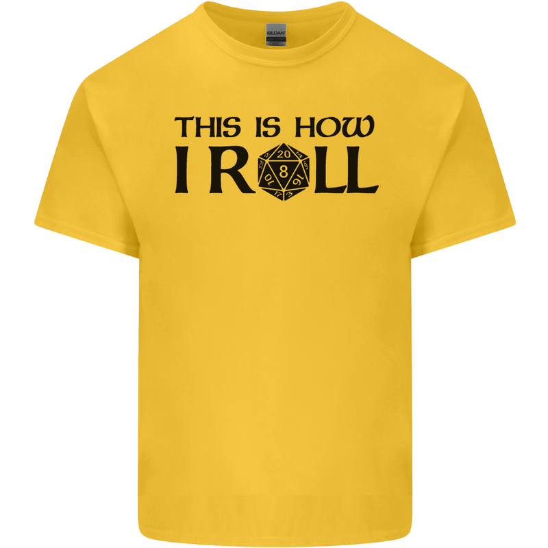 This Is How I Roll RPG Role Playing Games Mens Cotton T-Shirt Tee Top Yellow