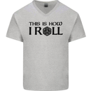 This Is How I Roll RPG Role Playing Games Mens V-Neck Cotton T-Shirt Charcoal