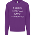 This Is My Christmas Jumper Bah Humbug Mens Sweatshirt Jumper Purple