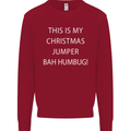 This Is My Christmas Jumper Bah Humbug Mens Sweatshirt Jumper Red