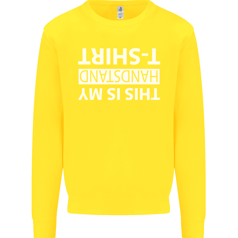 This Is My Handstand T-Shirt Gymnastics Kids Sweatshirt Jumper Yellow