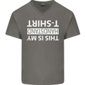 This Is My Handstand T-Shirt Gymnastics Mens V-Neck Cotton T-Shirt Charcoal